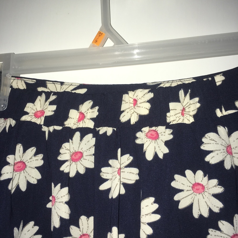 Floral and Navy Blue skater skirt